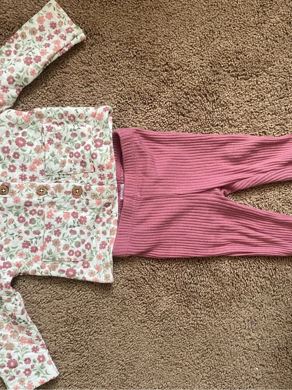 Flower Cardigan and matching ribbed pants
